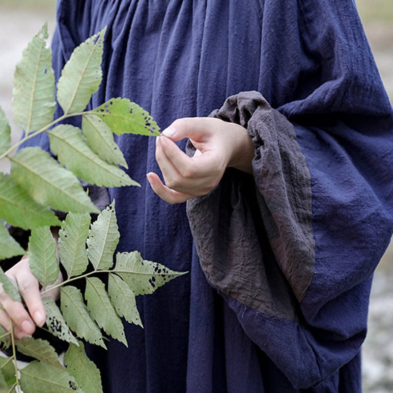 Vintage Patchwork Cotton Linen Dresses