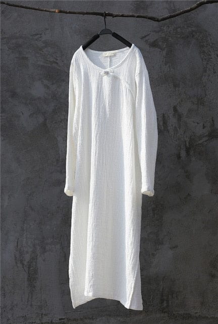 Oversized Cotton Linen Tunic Dress