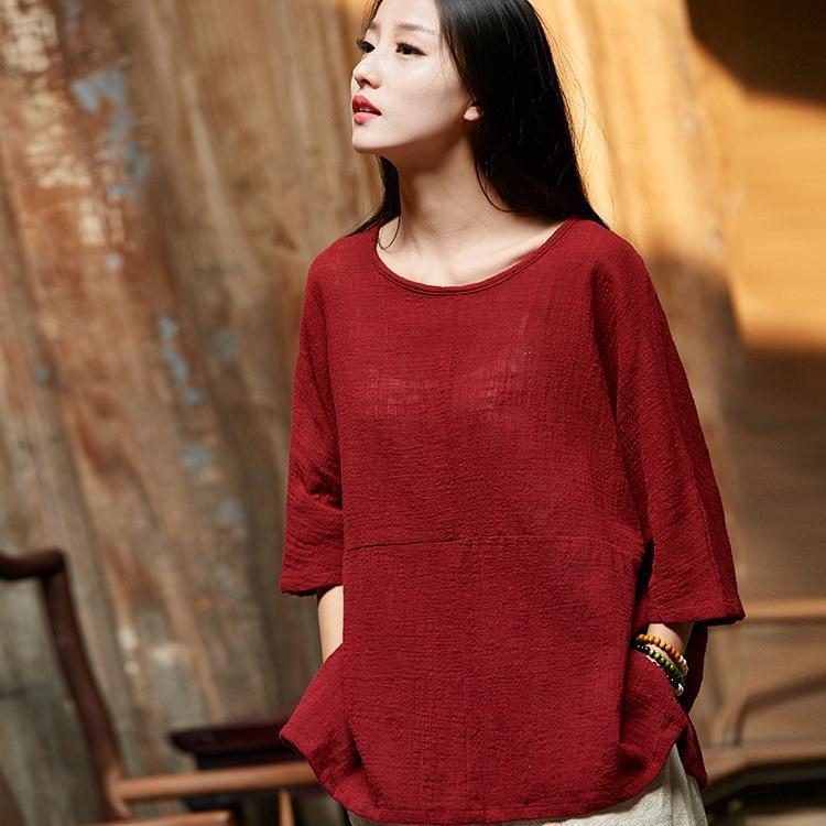 Flowy 3/4 Batwing Sleeve T-Shirt