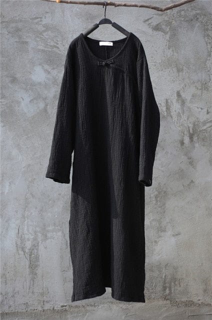 Oversized Cotton Linen Tunic Dress