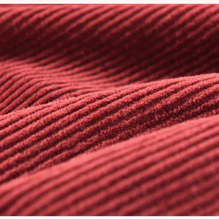 Vintage Pleated Corduroy Midi Skirt