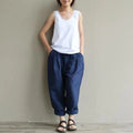 Casual Literary Roll-up Trousers