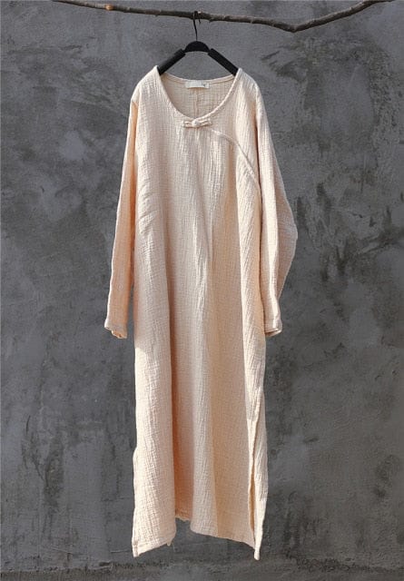 Oversized Cotton Linen Tunic Dress
