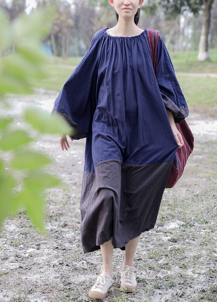 Vintage Patchwork Cotton Linen Dresses