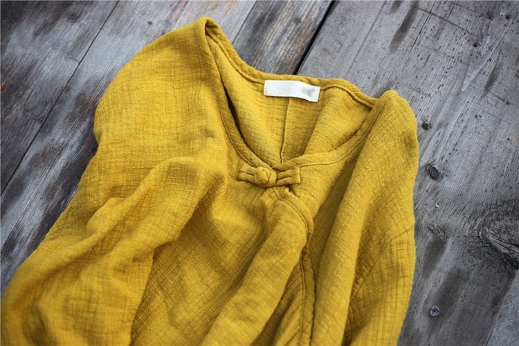 Oversized Cotton Linen Tunic Dress